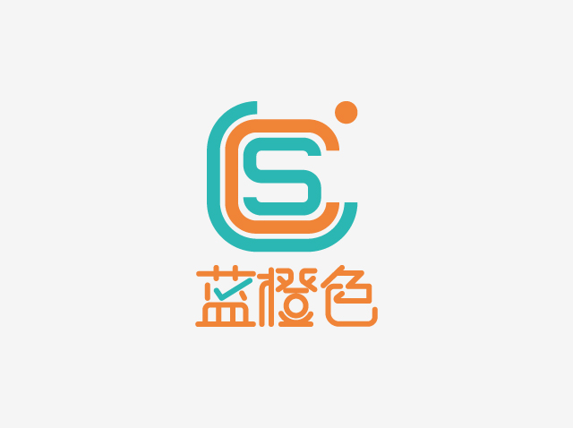深圳市藍橙色標志設計